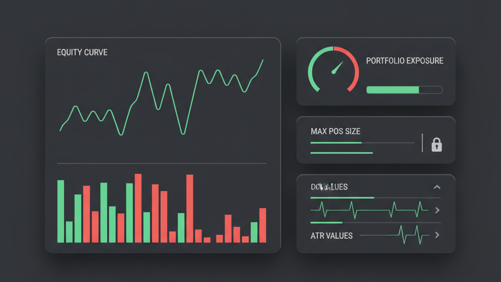 ATR-based indicator position sizing for risk-controlled automation