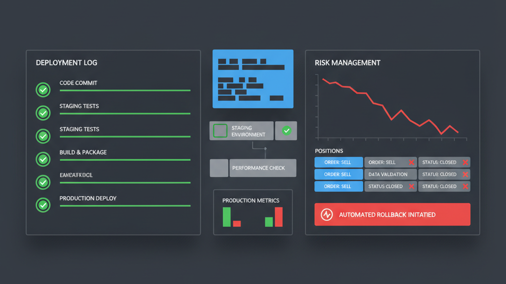 automated trading system deployment and execution rollback strategies